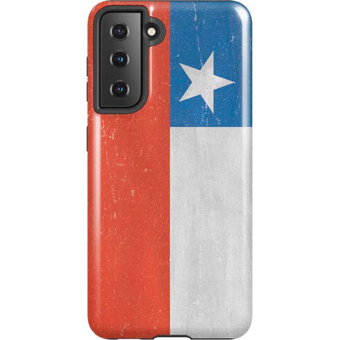 Chile Flag Distressed Galaxy S21 5G Pro Case